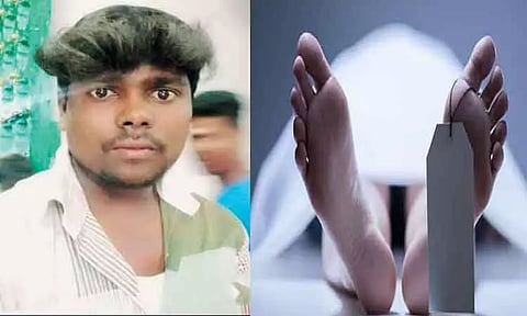 போலீசாரிடம் இருந்து தப்பி ஓடிய வாலிபர் பஸ் மோதி பலி; உறவினர்கள் சாலை மறியல்