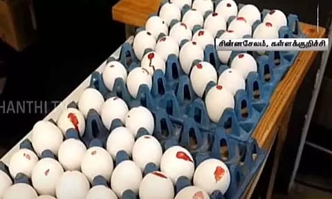 கள்ளக்குறிச்சி: தனியார் உணவகத்தில் பள்ளிகளில் வழங்கப்படும் சத்துணவு முட்டைகள் பறிமுதல்