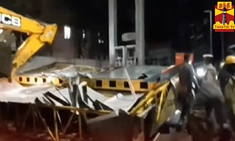 சென்னை: பெட்ரோல் பங்க் மேற்கூரை சரிந்து விழுந்த விபத்தில் ஒருவர் உயிரிழப்பு.!