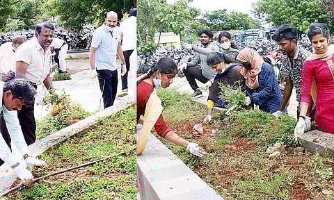 மாவட்ட பகுதிகளில் தூய்மை பணிகள்