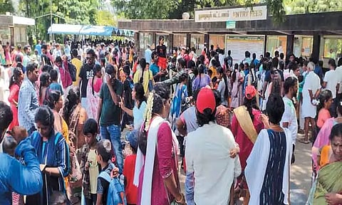 தொடர் விடுமுறை எதிரொலி: வண்டலூர் உயிரியல் பூங்காவில் குவிந்த பார்வையாளர்கள்