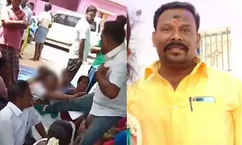 விவசாயியை காலால் எட்டி உதைத்த ஊராட்சி செயலாளரை பிடிக்க 5 தனிப்படைகள் அமைப்பு