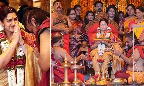 கோவிலில் குஷ்புவுக்கு கிடைத்த கவுரவம்