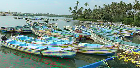 கடல் சீற்றம் எதிரொலி 2 ஆயிரம் படகுகள் மீன்பிடிக்க செல்லவில்லை
