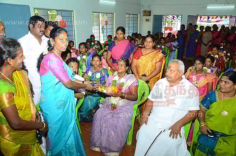 100 கர்ப்பிணிகளுக்கு வளைகாப்பு தமிழரசி எம்.எல்.ஏ. நடத்தி வைத்தார்