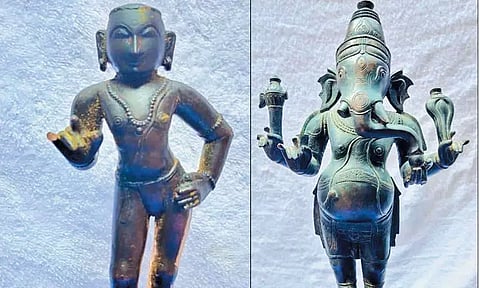 திருவண்ணாமலை கோவிலில் திருடப்பட்ட 2 ஐம்பொன் சிலைகள் மீட்பு