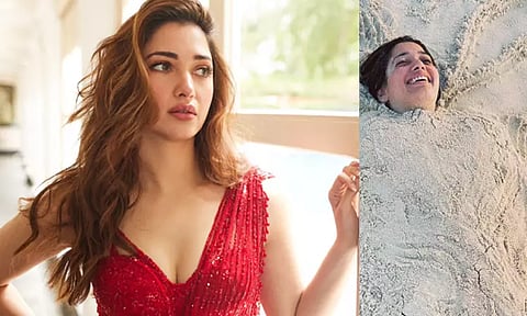 மணலில் புதைந்த தமன்னா - வைரல் புகைப்படம்..!