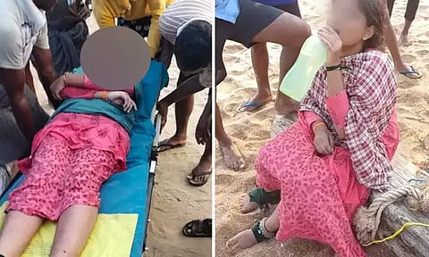 கடற்கரையில் காதலிக்கு நேர்ந்த விபரீதம்: விட்டால் போதும் என தப்பி ஓடிய காதலன்...!