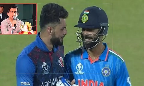 கைகொடுத்த விராட் கோலி - நவீன்....!! நேரலையில் வர்ணித்த கம்பீர்...!