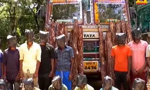 ஆந்திராவில் செம்மரம் வெட்டி கடத்த முயன்ற தமிழர்கள் உட்பட 25 பேர் கைது