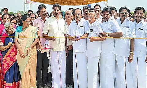 பாலாற்றின் குறுக்கே சேதமடைந்த தரைப்பாலம் சீரமைக்கப்பட்டு திறந்து வைப்பு