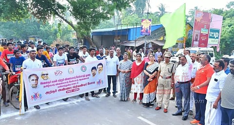 அறிஞர் அண்ணா விழிப்புணர்வு சைக்கிள் போட்டி