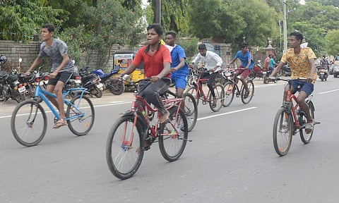 புதுக்கோட்டையில் சைக்கிள் போட்டி