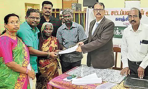 காஞ்சீபுரத்தில் லோக் அதாலத்தில் ஒரே நாளில் 157 வழக்குகளுக்கு தீர்வு