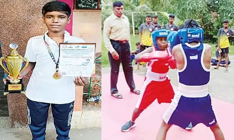 குத்துச்சண்டையில் அசத்தும் மாணவன்..!