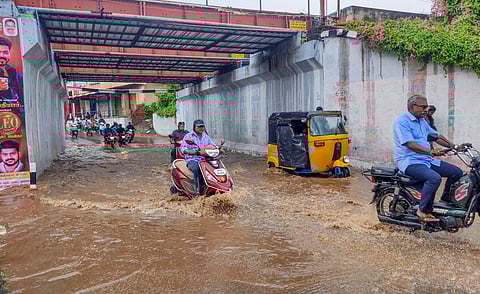 தஞ்சையில் பலத்த மழை
