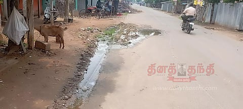 காவிரி குடிநீர் குழாயில் உடைப்பு