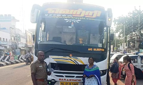 போக்குவரத்து விதிமீறல்- ஆம்னி பஸ் பறிமுதல்