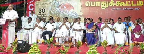 அரூரில் மார்க்சிஸ்ட் கம்யூனிஸ்டு கட்சி சார்பில்வாச்சாத்தி வழக்கு வெற்றி பொதுக்கூட்டம்கே.பாலகிருஷ்ணன் பங்கேற்பு