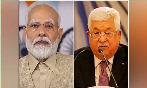 பாலஸ்தீன அதிபருடன் பிரதமர் மோடி தொலைபேசியில் பேச்சு - மனிதாபிமான உதவி அளிப்பதாக உறுதி