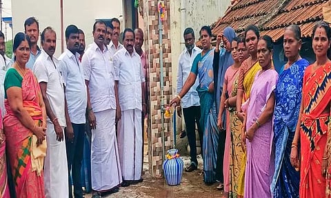 கயத்தாறில் ரூ.2.80 லட்சத்தில் கட்டப்பட்டுள்ள புதிய நீர்தேக்க தொட்டி திறப்பு விழா