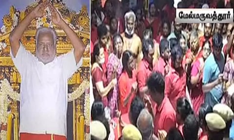 பங்காரு அடிகளாரின் உடல் சித்தர் முறைப்படி நல்லடக்கம்