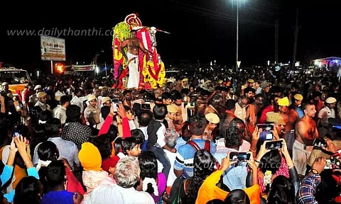 கன்னியாகுமரி பகவதி அம்மன் கோவிலில் பரிவேட்டை