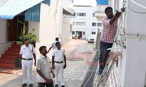 சட்டசபையில் கண்காணிப்பு கேமராக்கள் பொருத்தும் பணி தீவிரம்