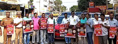 போலியோ ஒழிப்பு விழிப்புணர்வு ஊர்வலம்