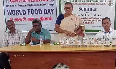 சிறுதானியங்கள் தயாரிப்பு குறித்த கருத்தரங்கு