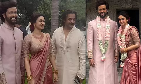 கோலாகலமாக நடந்த அர்ஜுன் மகள் ஐஸ்வர்யா - உமாபதி நிச்சயதார்த்தம்: வைரலாகும் புகைப்படங்கள்...!