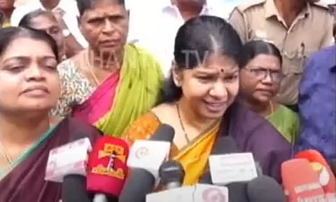 'பா.ஜ.க. ஆட்சிக்கு வந்தால் தானே அறநிலையத்துறையை அகற்ற முடியும்' - கனிமொழி எம்.பி. விமர்சனம்