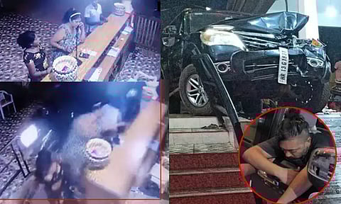 தங்கும் விடுதிக்குள் அதிவேகமாக பாய்ந்த கார் - பெண் பலி: அதிர்ச்சி வீடியோ