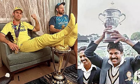 வெற்றி கோப்பை அவமதிப்பு... மிட்செல்லின் செயலுக்கு நெட்டிசன்கள் கண்டனம்