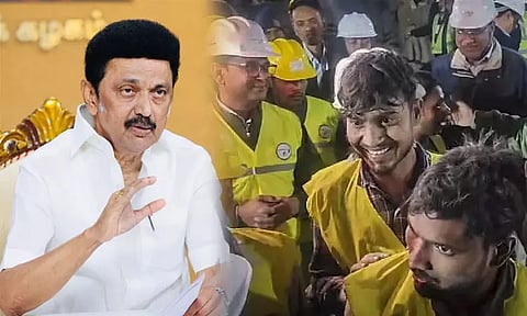 சுரங்கப்பாதையில் சிக்கிய 41 தொழிலாளர்கள் மீட்பு - முதல்-அமைச்சர் மு.க.ஸ்டாலின் பாராட்டு