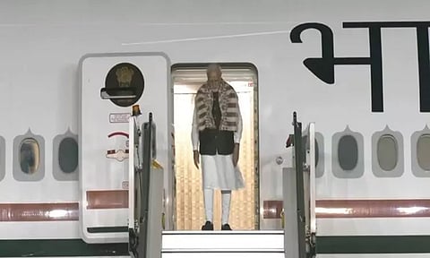 துபாய் பயணத்தை முடித்துக்கொண்டு டெல்லி வந்தடைந்தார் பிரதமர் மோடி