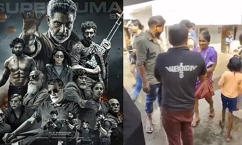 வெள்ளத்தால் பாதிக்கப்பட்ட மக்கள்... நிவாரண பொருட்கள் வழங்கிய வெப்பன் படக்குழு...!