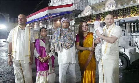 திருப்பதியில் பீகார் முன்னாள் முதல்-மந்திரி லாலு பிரசாத் யாதவ் சாமி தரிசனம்