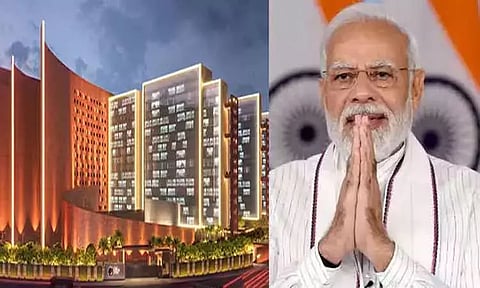 குஜராத்தில் கட்டப்பட்டுள்ள உலகின் மிகப்பெரிய வணிக கட்டிடம்: இன்று திறந்து வைக்கிறார் பிரதமர் மோடி