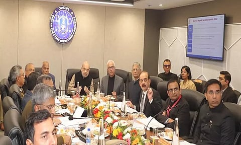 3 புதிய குற்றவியல் சட்டங்களை அமல்படுத்துவது தொடர்பாக அமித்ஷா தலைமையில் ஆய்வு கூட்டம்