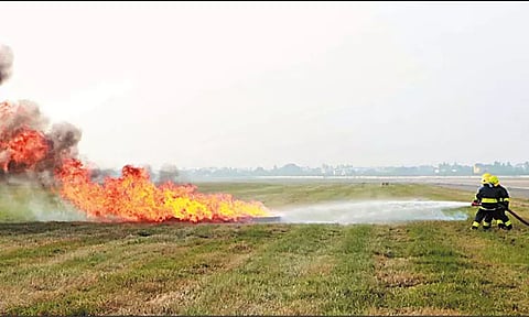 சென்னை விமான நிலையத்தில் அவசர கால பாதுகாப்பு ஒத்திகை