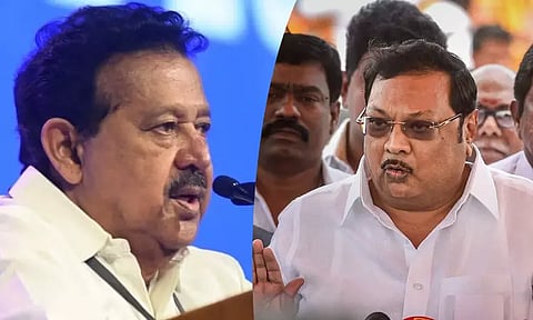 முன்னாள் அமைச்சர் பொன்முடியுடன் மு.க. அழகிரி சந்திப்பு