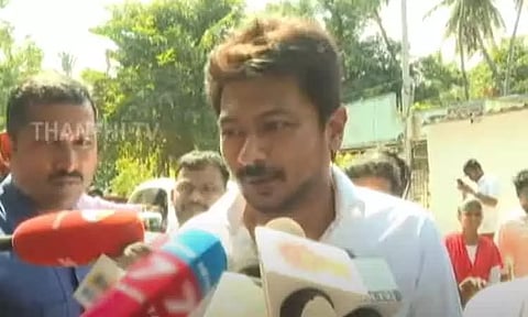 'பேரிடரே இல்லை என்று மத்திய நிதி மந்திரி சொன்னார், தற்போது ஆய்வு செய்ய வந்துள்ளார்' - உதயநிதி ஸ்டாலின்