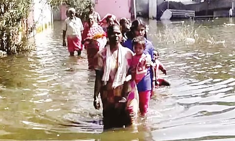 தூத்துக்குடி புறநகர் பகுதியில் 11-வது நாளாக வடியாத மழைநீரால் வீடுகளில் முடங்கிய மக்கள்