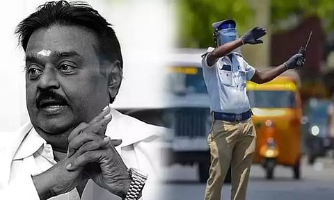 தீவுத்திடலில் விஜயகாந்த் உடல் - போக்குவரத்து மாற்றம்