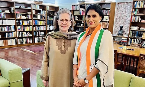 சோனியா காந்தியுடன் ஒய்.எஸ்.சர்மிளா சந்திப்பு..!