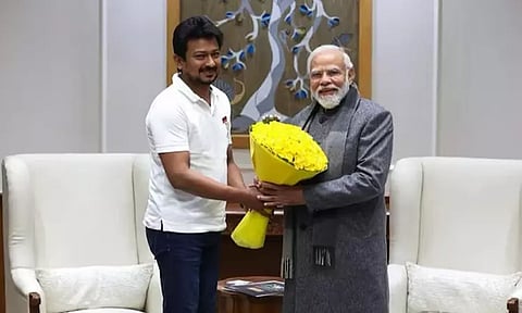 பிரதமர் மோடியுடன் அமைச்சர் உதயநிதி ஸ்டாலின் சந்திப்பு