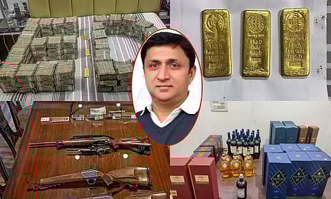 முன்னாள் எம்.எல்.ஏ. தொடர்புடைய இடங்களில் சோதனை: ரூ. 5 கோடி, வெளிநாட்டு துப்பாக்கிகள் பறிமுதல்