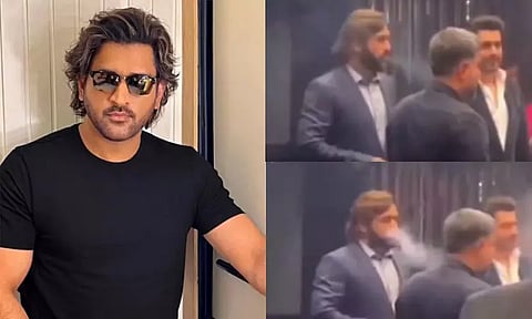 தோனிக்கு இந்த பழக்கம் உண்டா...? வீடியோவால் ரசிகர்கள் அதிர்ச்சி