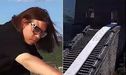 உலகின் மிக நீளமான ஓவியம்... சீனப் பெருஞ்சுவரில் கின்னஸ் சாதனை படைத்த பெண் ஓவியர்...!